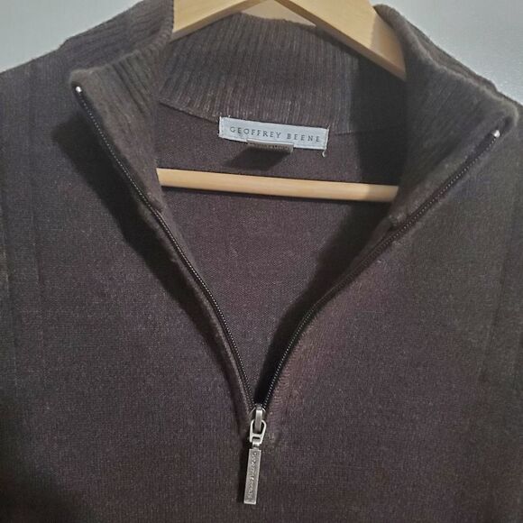 Geoffrey Beene Men's Pullover Brown Sweater Size L - Picture 6 of 9